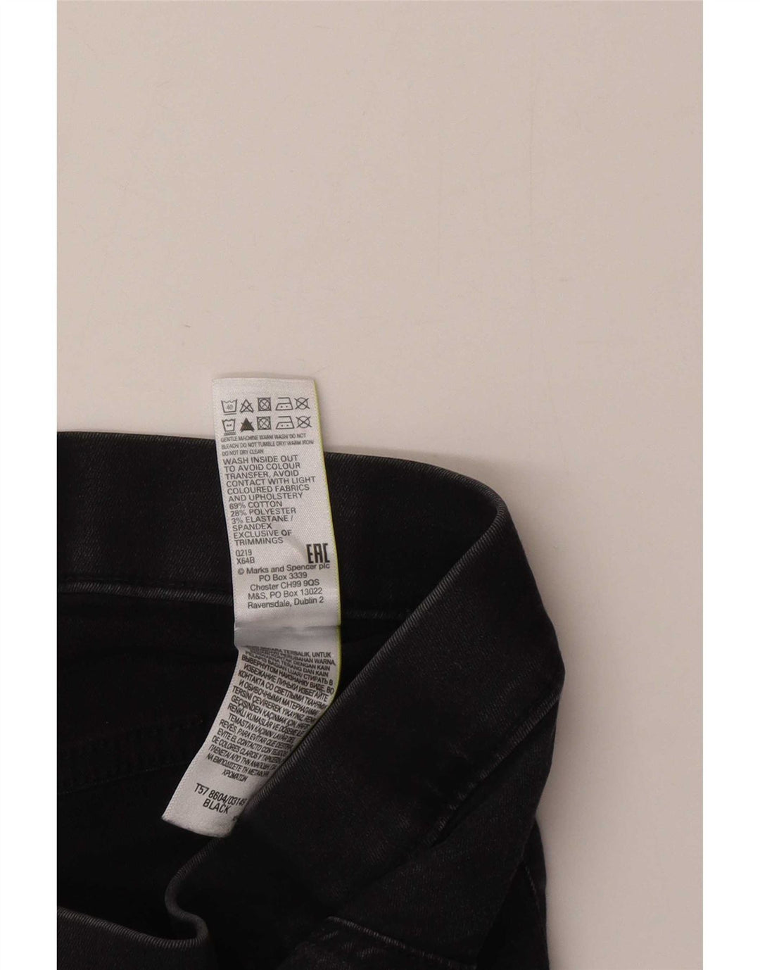 Marks & Spencer Womens Jegging Jeans UK 14 Medium W28 L26 Black Cotton