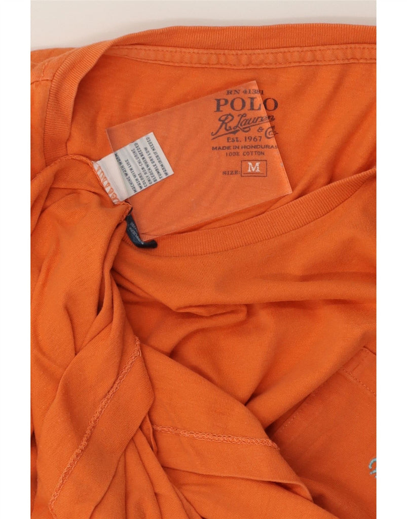 POLO RALPH LAUREN Mens T-Shirt Top Medium Orange Cotton Vintage Polo Ralph Lauren and Second-Hand Polo Ralph Lauren from Messina Hembry 