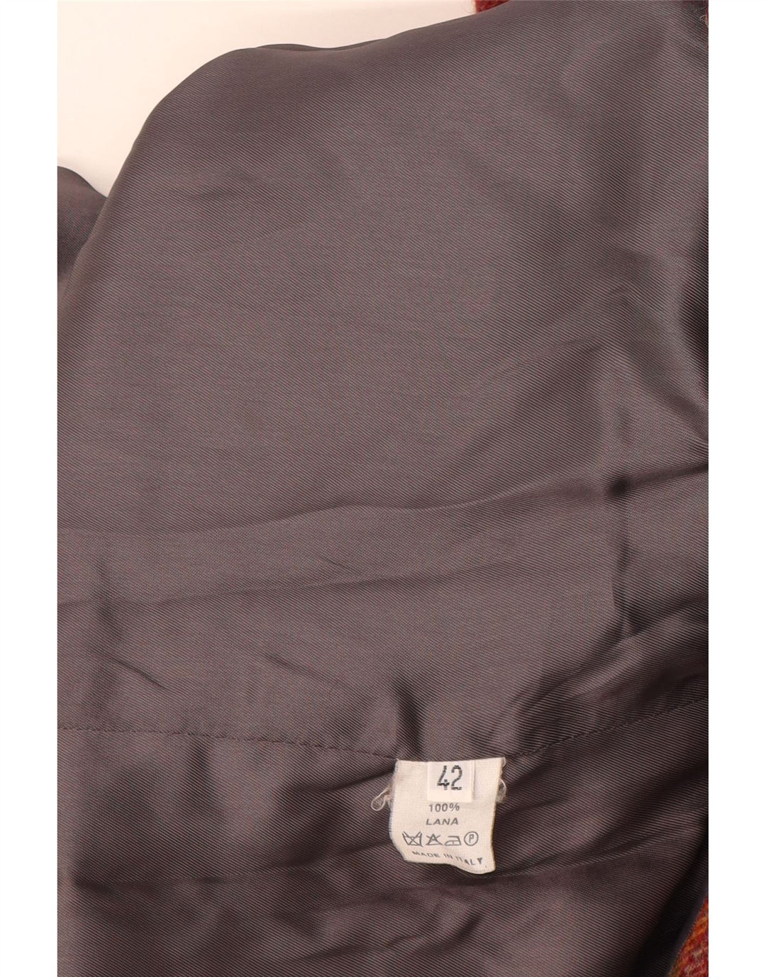 Lanolini  Womens 3 Button Blazer Jacket IT 42 Medium Brown Check Wool