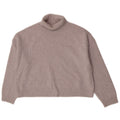 Massimo Dutti Womens Oversized Roll Neck Jumper Sweater UK 6 XS Grey Wool