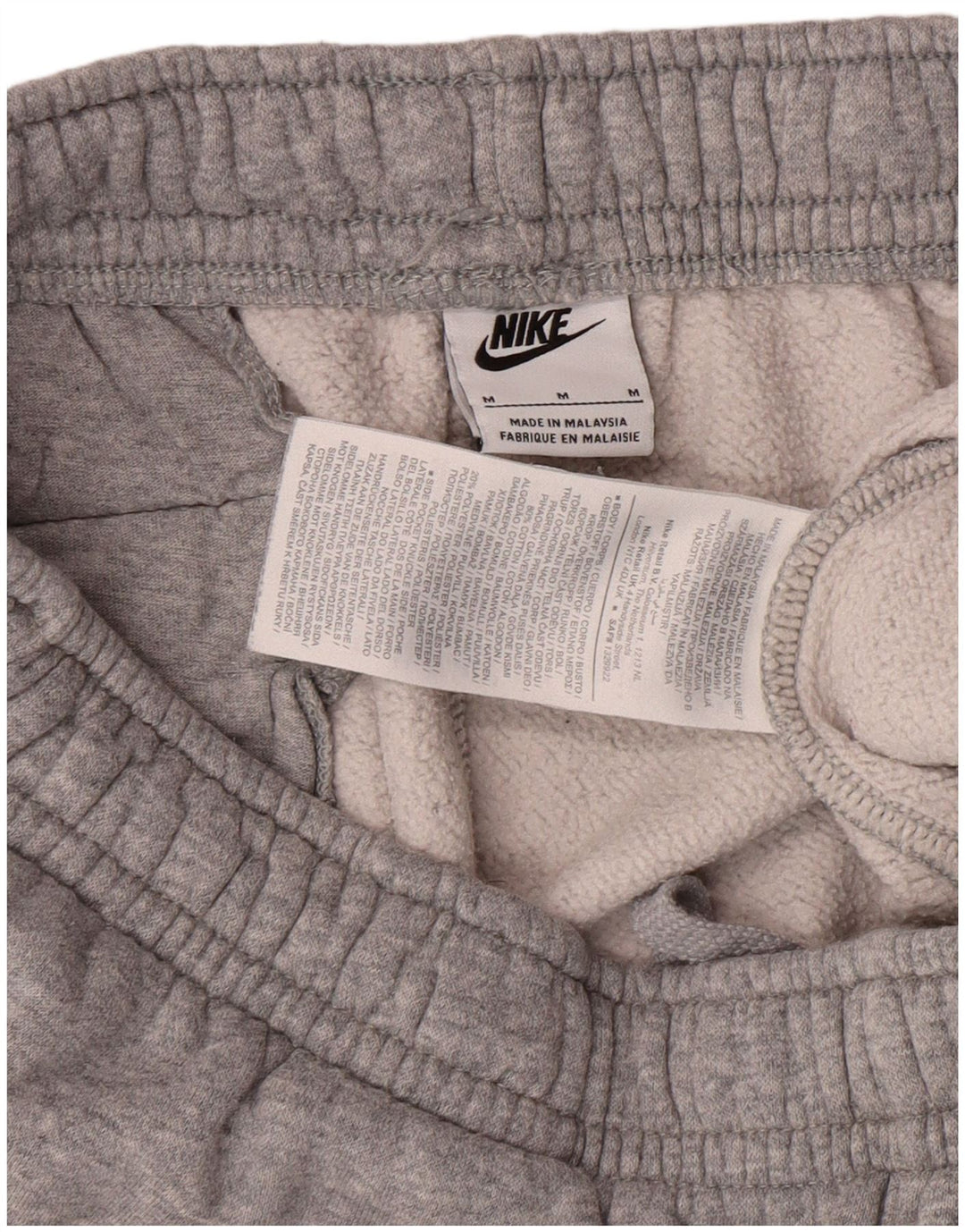 NIKE Mens Tracksuit Trousers Joggers Medium  Grey Cotton