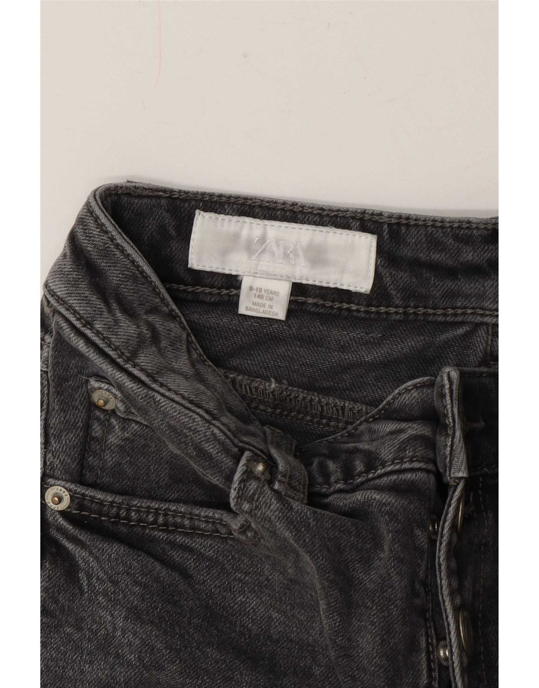 Zara Girls Flared Jeans 9-10 Years W24 L25 Grey
