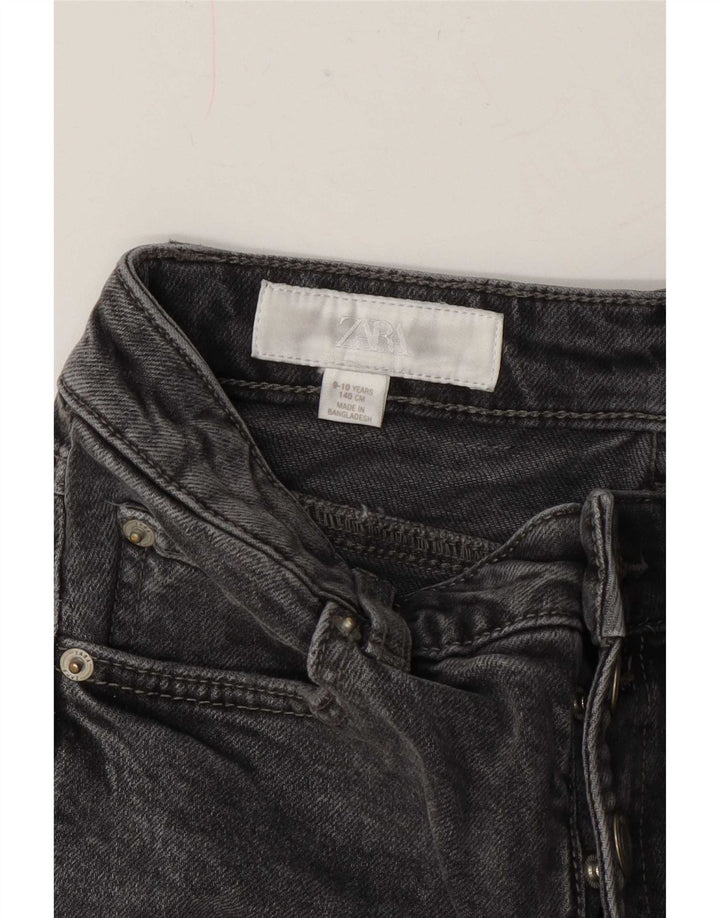Zara Girls Flared Jeans 9-10 Years W24 L25 Grey