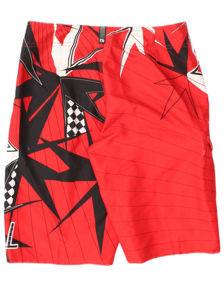 O'NEILL Mens Graphic Swimming Shorts Small Red Geometric