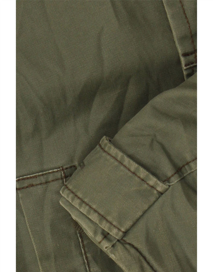 G-Star Mens Hooded Bomber Jacket UK 40 Large Khaki Cotton