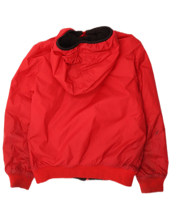 Diesel Boys Graphic Hooded Bomber Jacket 9-10 Years Red Nylon