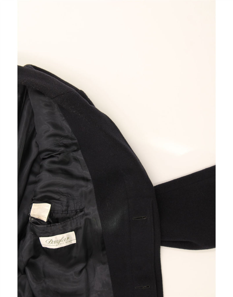 DOUGLAS Mens Overcoat IT 54 2XL Navy Blue Wool Vintage Douglas and Second-Hand Douglas from Messina Hembry 