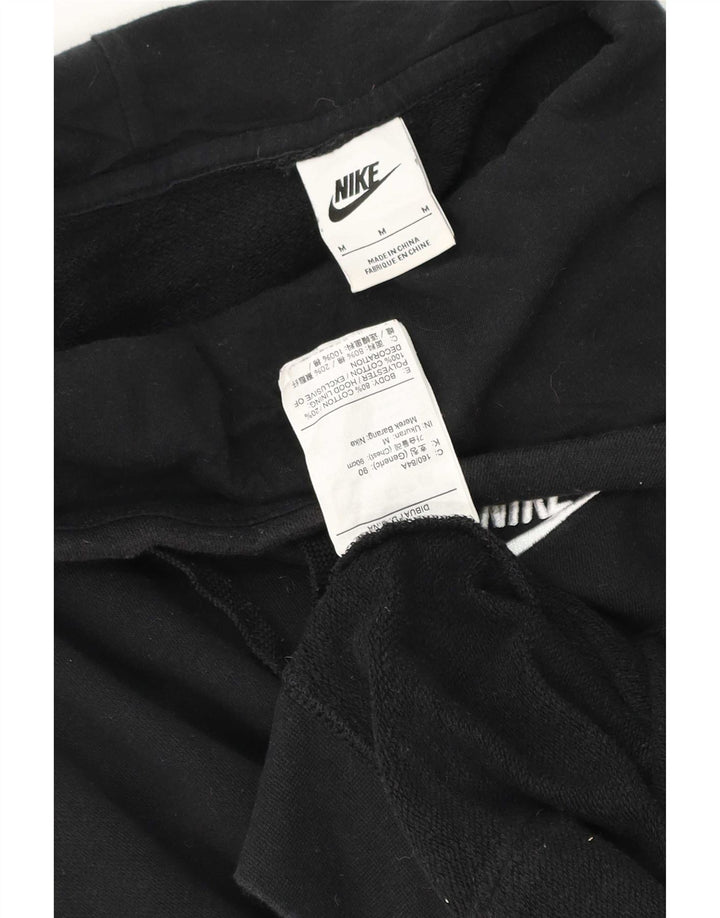 Nike Mens Hoodie Jumper Medium Black Cotton