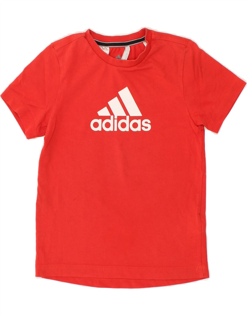 ADIDAS Boys Graphic T-Shirt Top 7-8 Years Red Cotton | Vintage Adidas | Thrift | Second-Hand Adidas | Used Clothing | Messina Hembry 