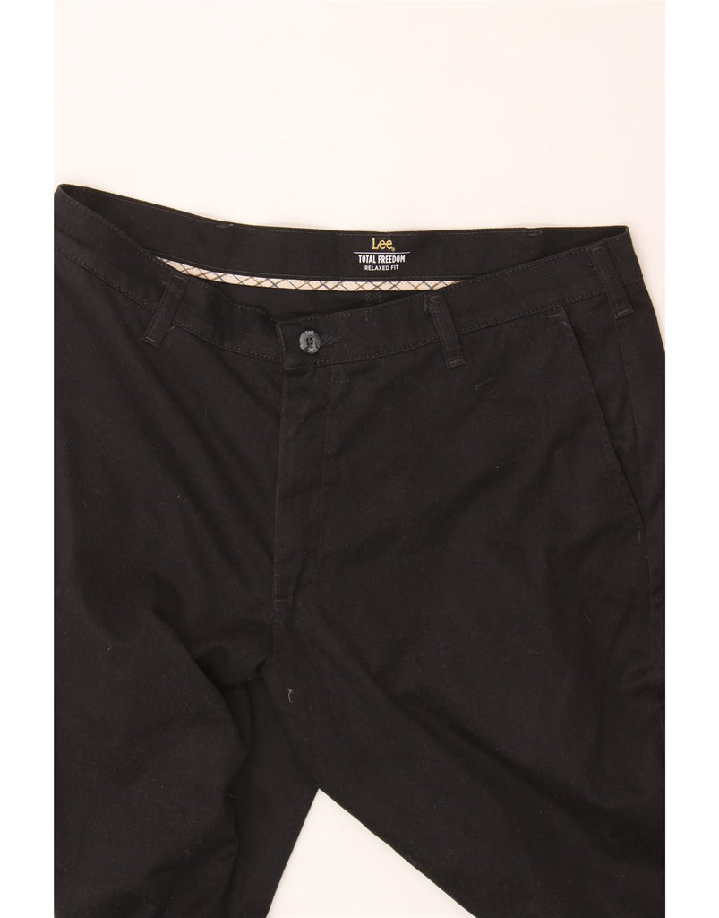 LEE Mens Total Freedom Relaxed Fit Chino Trousers W34 L30 Black Cotton Vintage Lee and Second-Hand Lee from Messina Hembry 