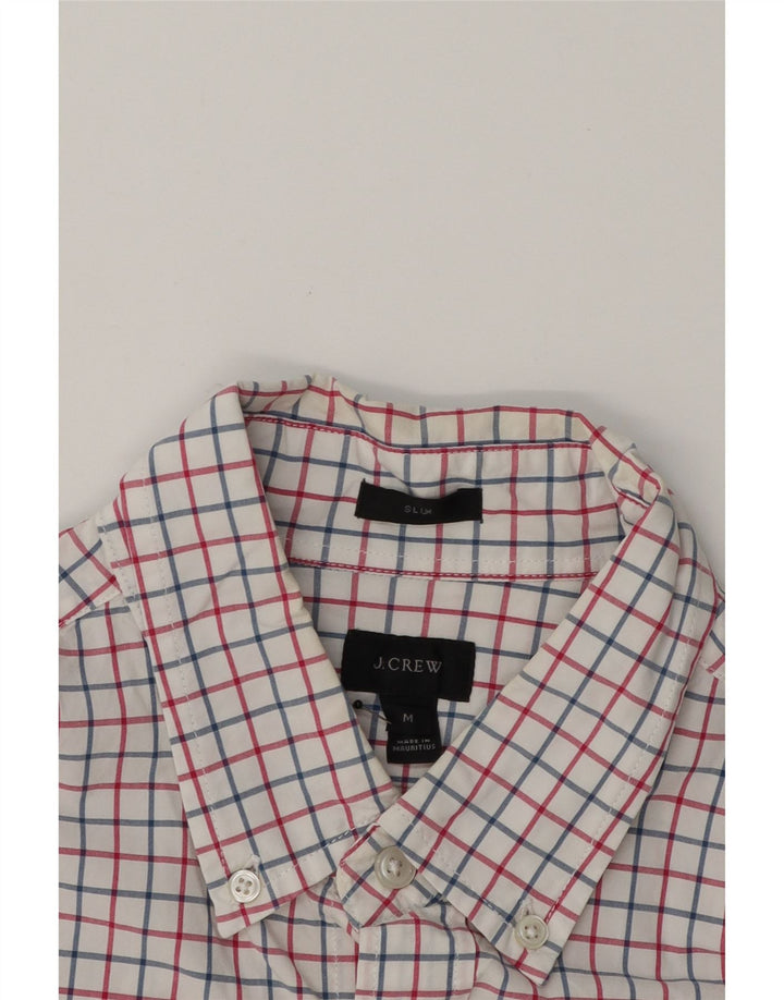 J. CREW Mens Slim Shirt Medium White Check Cotton Vintage J. Crew and Second-Hand J. Crew from Messina Hembry 