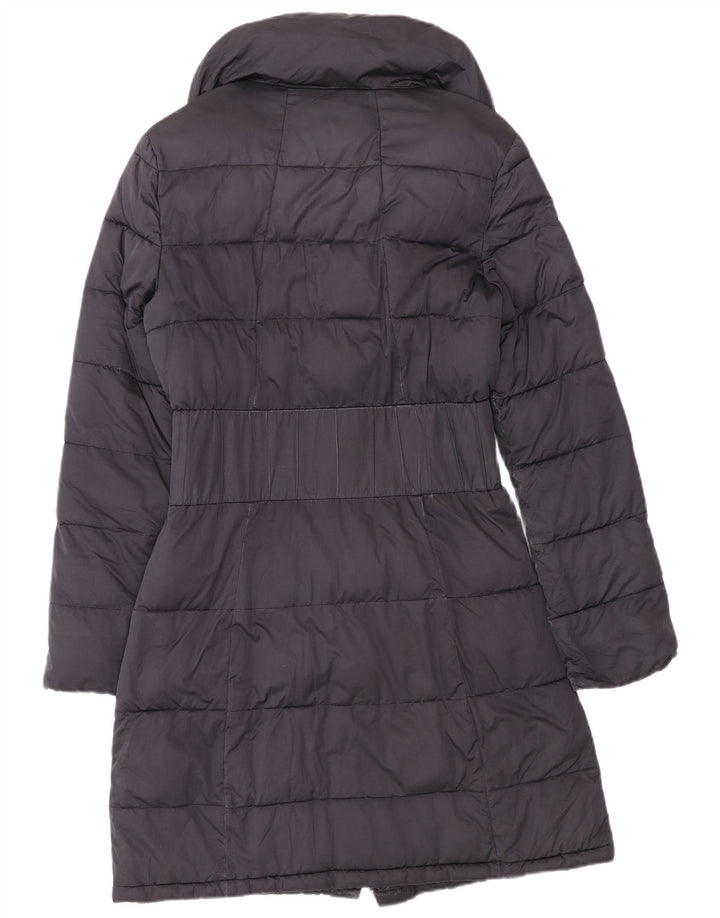 Guess By Marciano Womens Padded Coat IT 46 Large Navy Blue Polyester