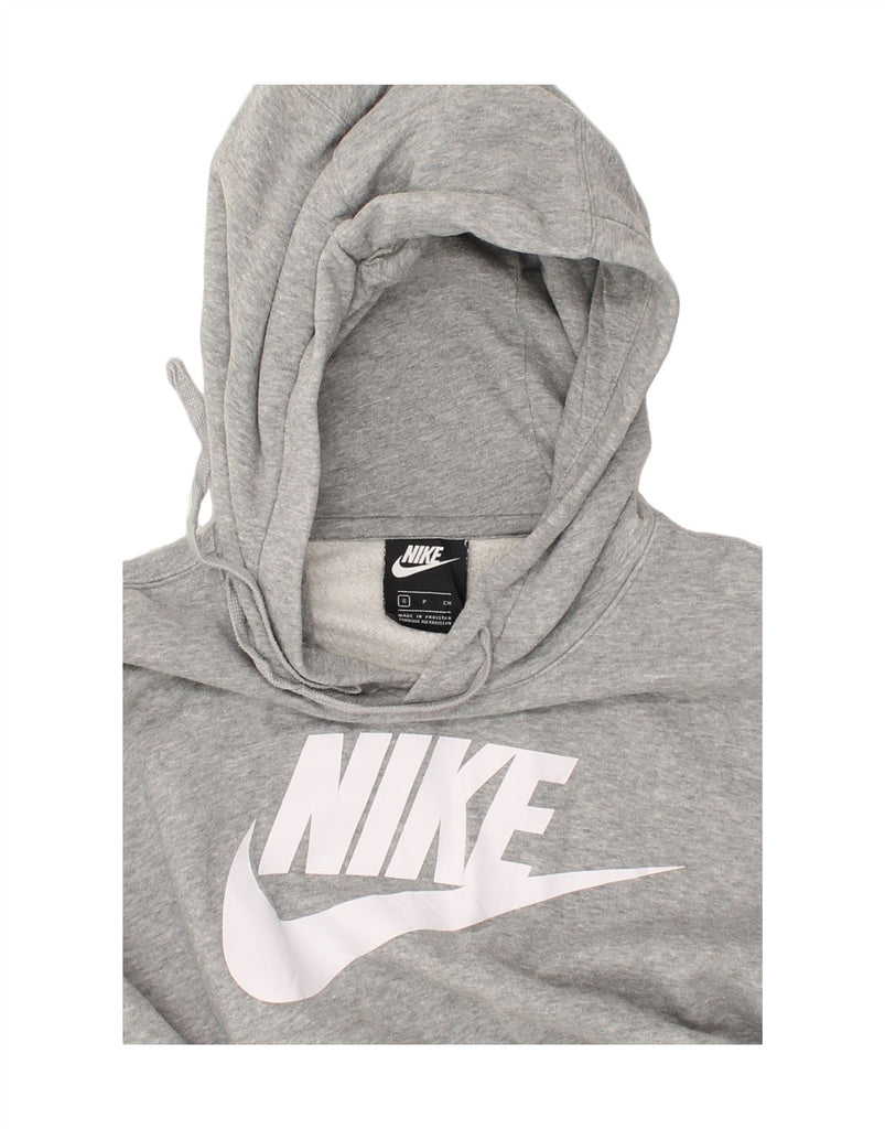 NIKE Mens Graphic Hoodie Jumper Small Grey Cotton | Vintage Nike | Thrift | Second-Hand Nike | Used Clothing | Messina Hembry 