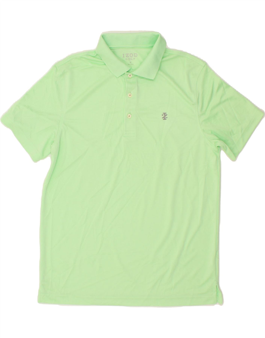 IZOD Mens Golf Polo Shirt Medium Green Polyester Vintage Izod and Second-Hand Izod from Messina Hembry 
