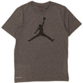 Jordan Boys Dri Fit Graphic T-Shirt Top 10-11 Years Medium Grey Flecked