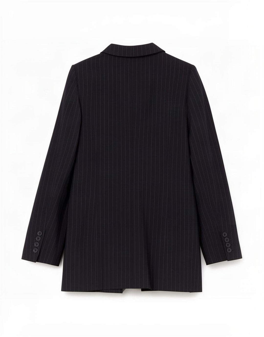 Reiss Womens 1 Button Blazer Jacket UK 4 XS Navy Blue Pinstripe Polyester