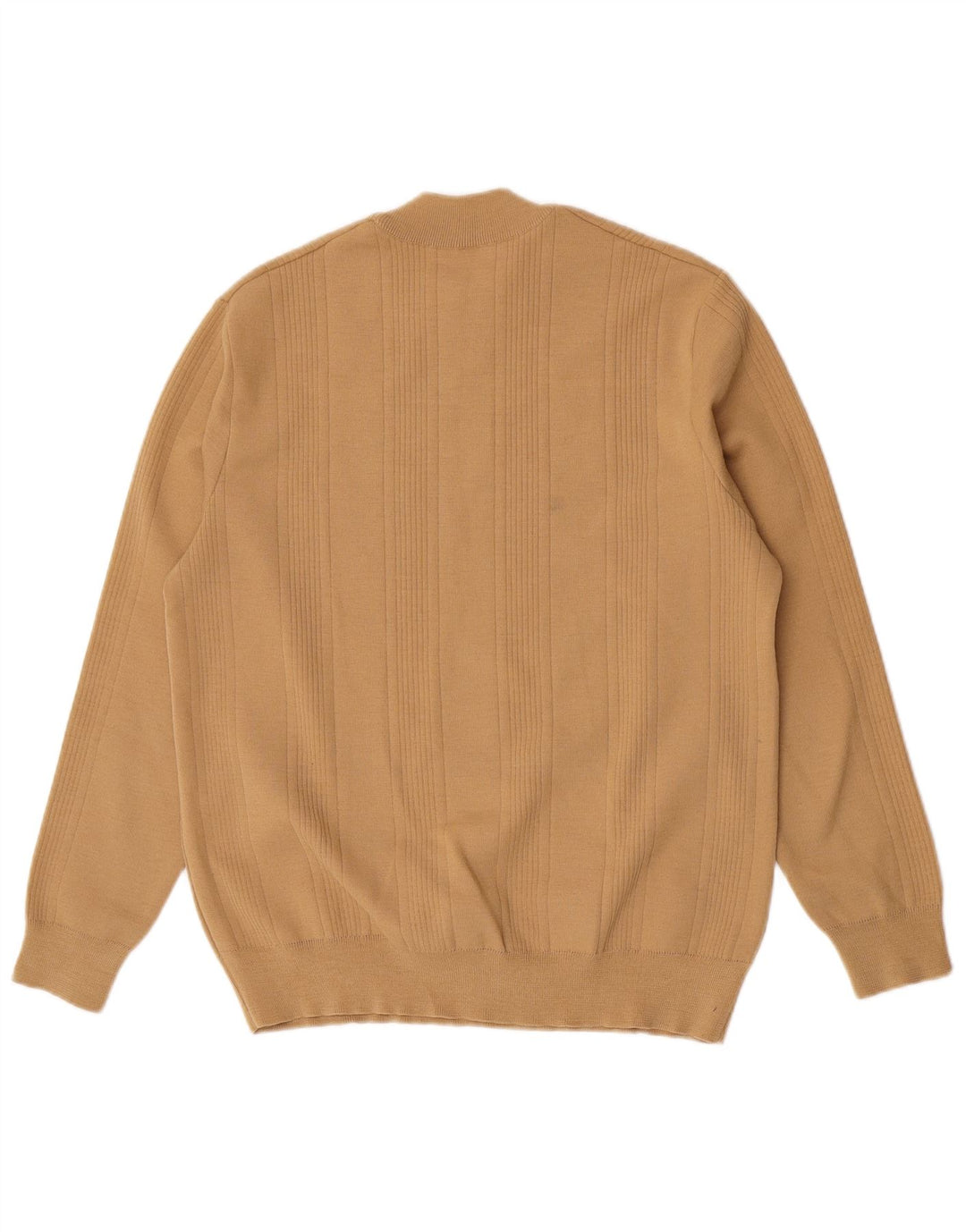 Vintage Mens Crew Neck Jumper Sweater Medium Brown