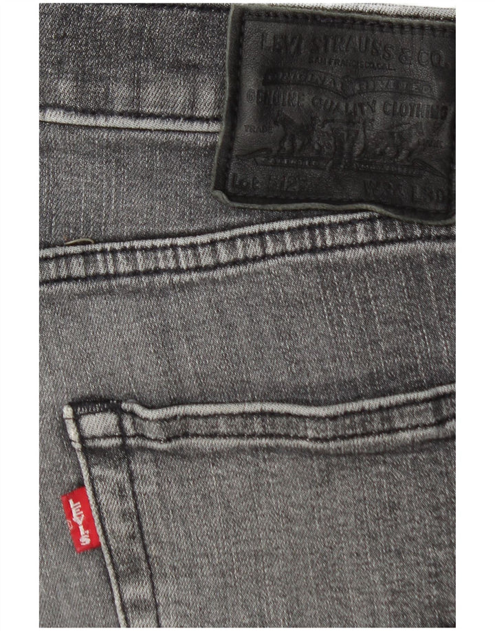 Levi's Mens 512 Slim Tapered Jeans W34 L30 Grey Cotton