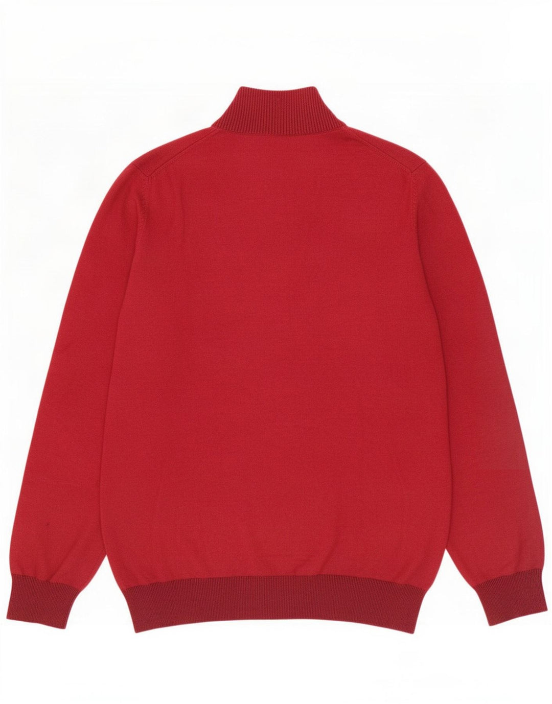 Massimo Dutti Mens Button Neck Jumper Sweater XL Burgundy Cotton
