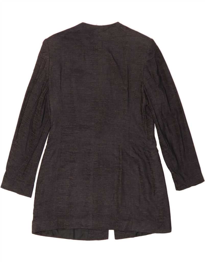 JAEGER Womens 4 Button Longline Blazer Jacket UK 14 Medium  Purple Viscose Vintage Jaeger and Second-Hand Jaeger from Messina Hembry 