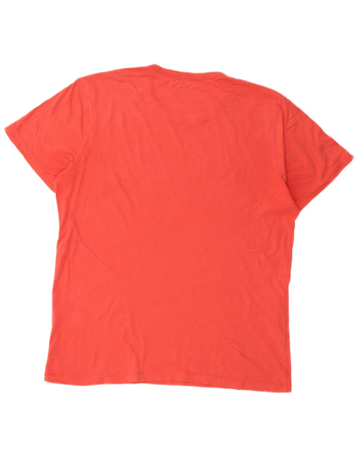 Jack & Jones Mens Graphic T-Shirt Top Large Red Cotton