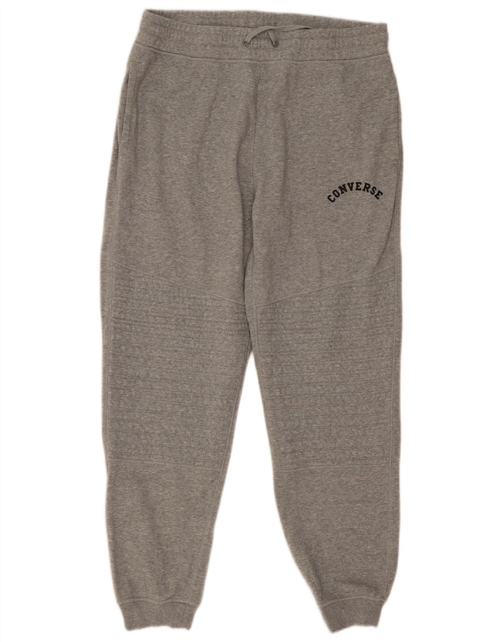 Converse Mens Graphic Tracksuit Trousers Joggers Medium Grey Flecked