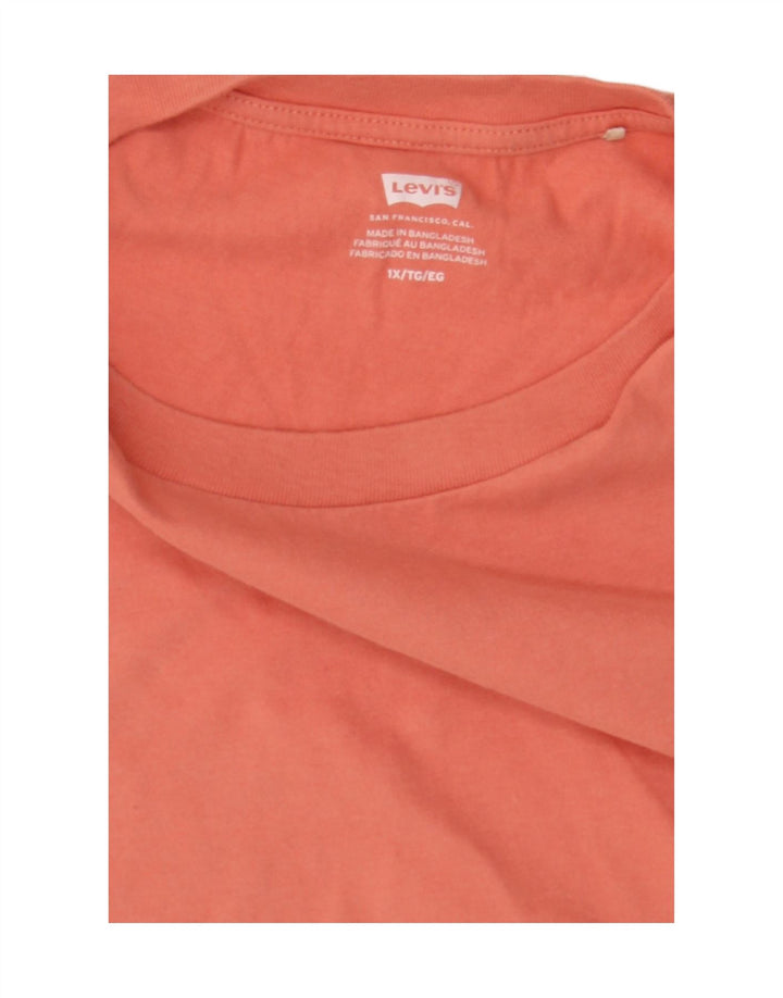 LEVI'S Womens T-Shirt Top UK 18 XL Pink Cotton