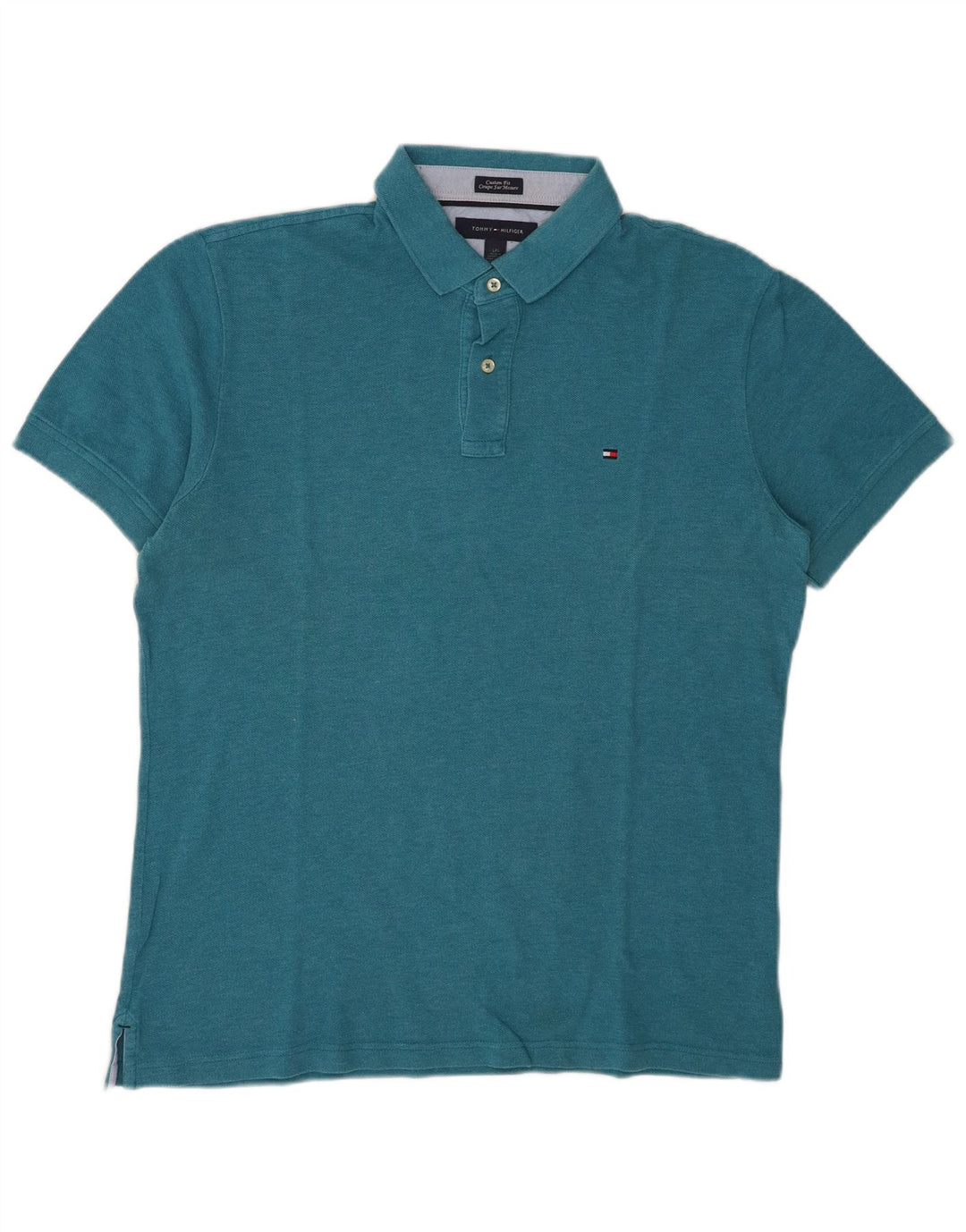 Tommy Hilfiger Mens Custom Fit Polo Shirt Large Blue