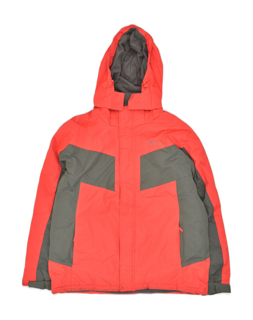 MOUNTAIN WAREHOUSE Mens Hooded Windbreaker Jacket UK 42 XL Red Colourblock | Vintage Mountain Warehouse | Thrift | Second-Hand Mountain Warehouse | Used Clothing | Messina Hembry 