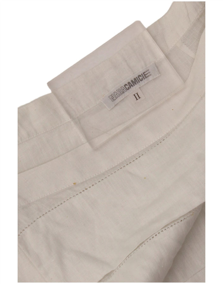 NARACAMICIE Womens Sleeveless Blouse Top UK 8 Small White