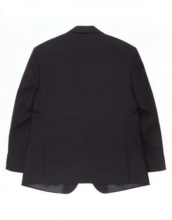 Marks & Spencer Mens 2 Button Blazer Jacket UK 50 3XL Navy Blue Polyester
