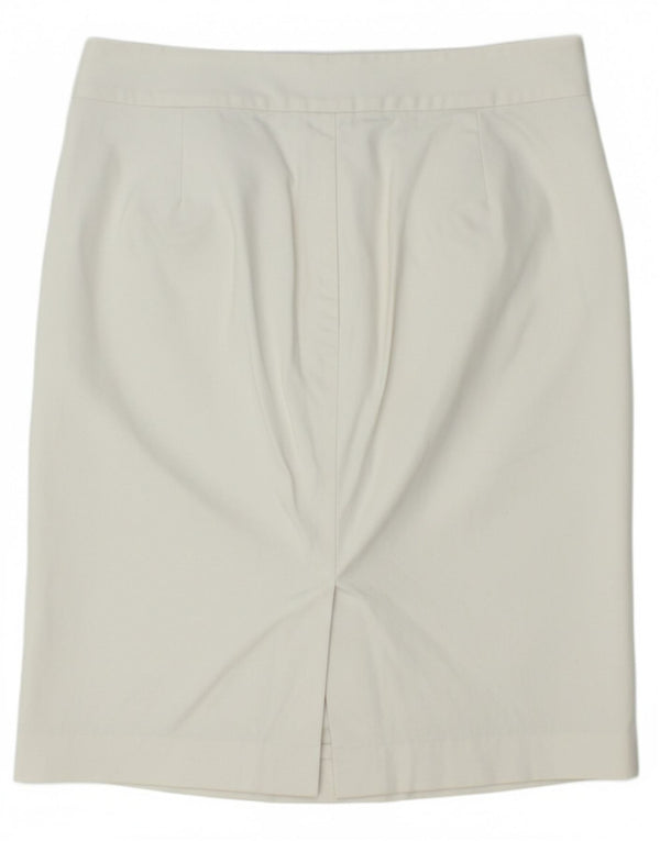 Ralph Lauren Womens Straight Skirt US 8 Medium W30 White Cotton