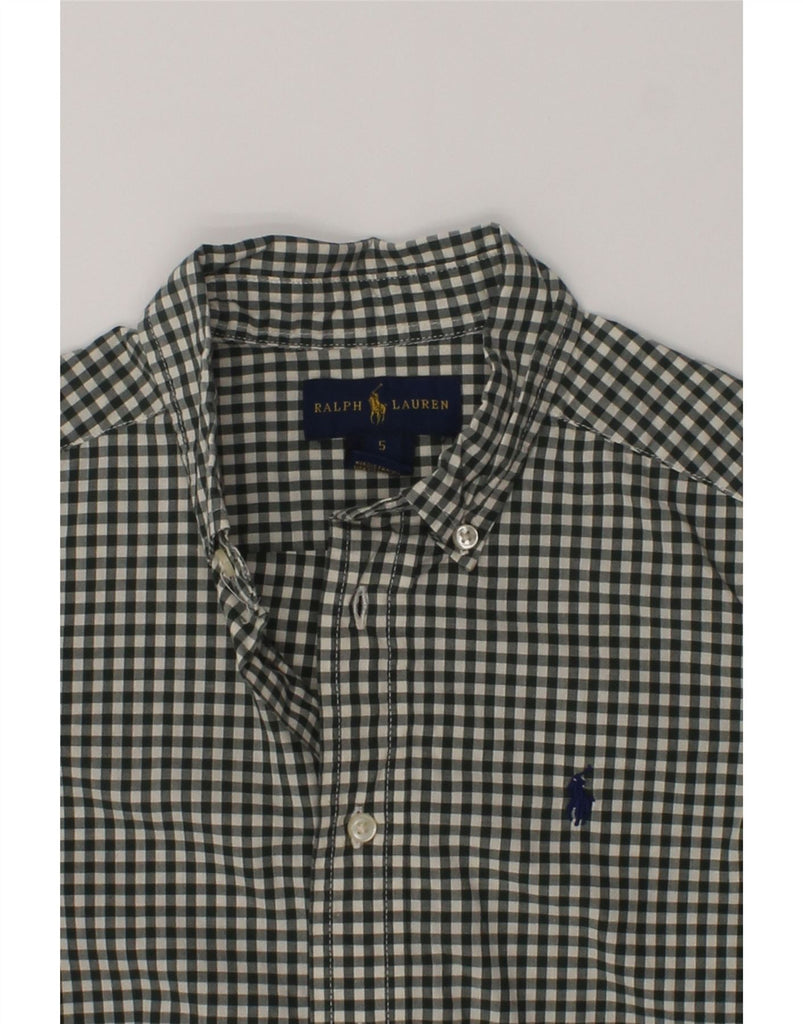 RALPH LAUREN Boys Shirt 4-5 Years Green Gingham Cotton | Vintage Ralph Lauren | Thrift | Second-Hand Ralph Lauren | Used Clothing | Messina Hembry 