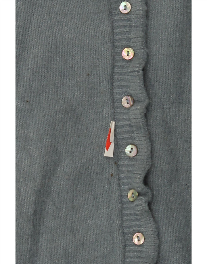 Zara Womens Cardigan Sweater UK 14 Medium Blue Polyester