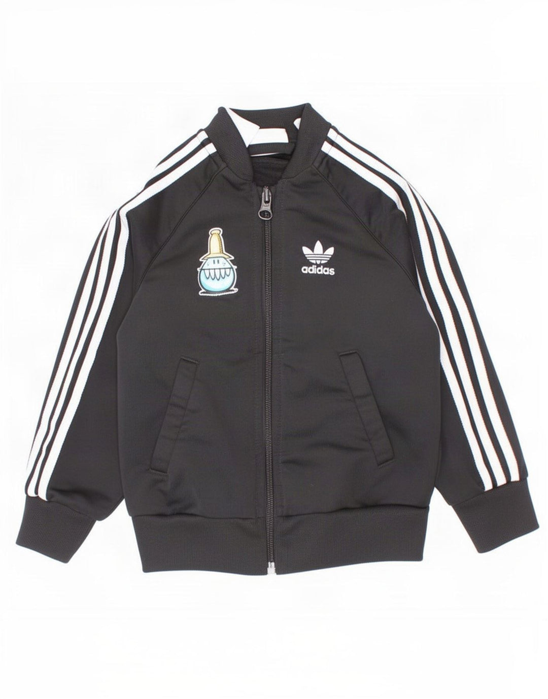 Adidas Baby Boys Graphic Tracksuit Top Jacket 18-24 Months Black Polyester