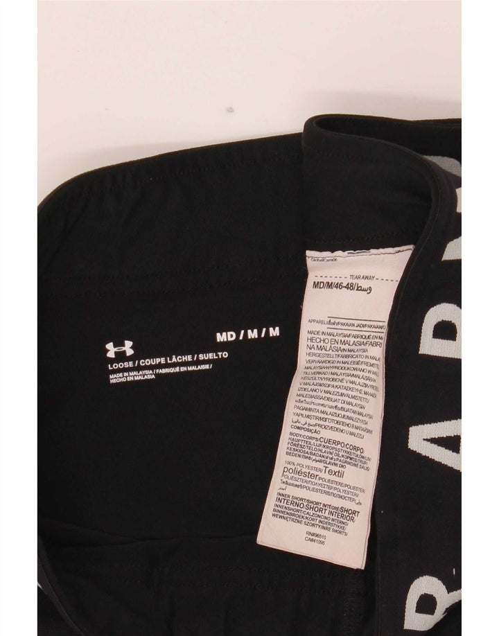 Under Armour Womens Graphic Sport Shorts UK 14 Medium Black Polyester