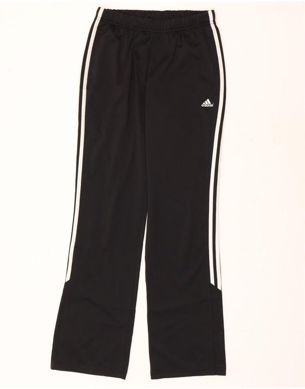 Adidas Girls Tracksuit Trousers 15-16 Years Black Colourblock Polyester
