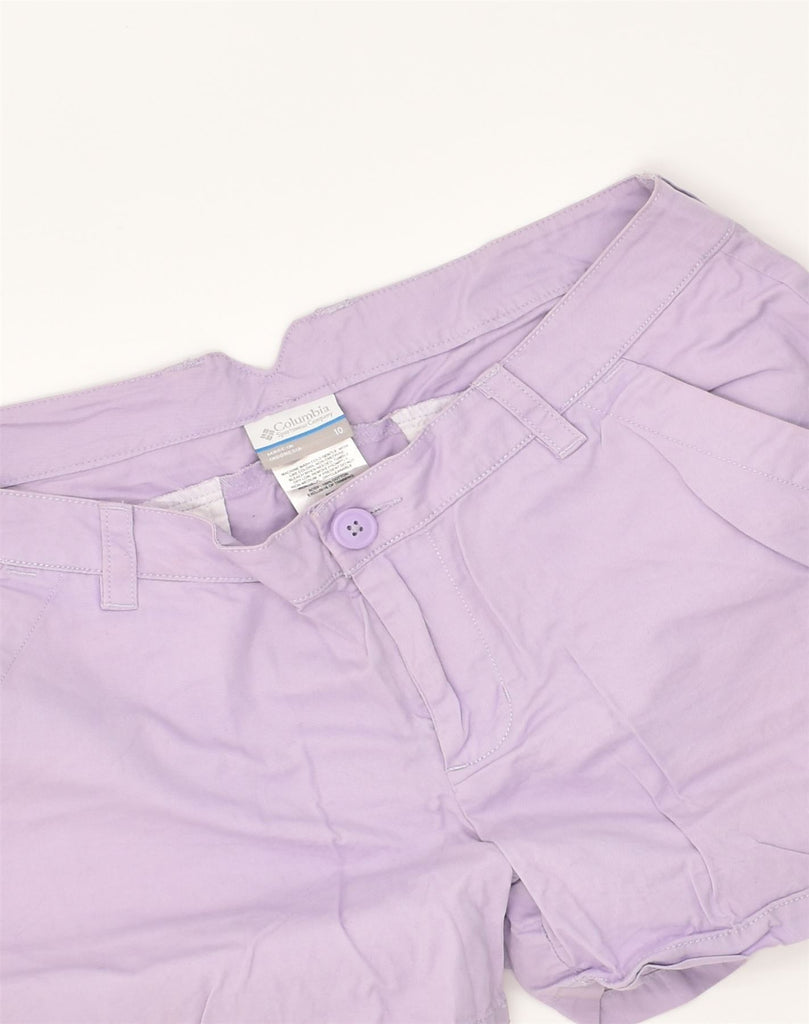 COLUMBIA Womens Hot Pants US 10 Large W34 Purple Cotton | Vintage Columbia | Thrift | Second-Hand Columbia | Used Clothing | Messina Hembry 