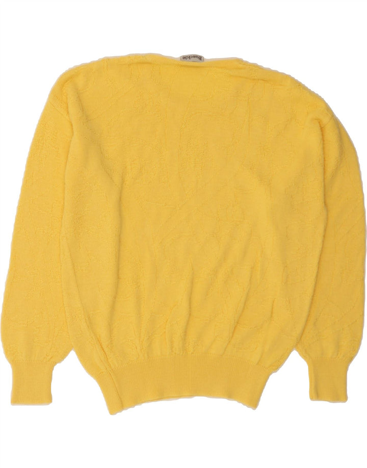 BUECKLE Womens Crew Neck Jumper Sweater UK 18 XL Yellow Vintage Bueckle and Second-Hand Bueckle from Messina Hembry 