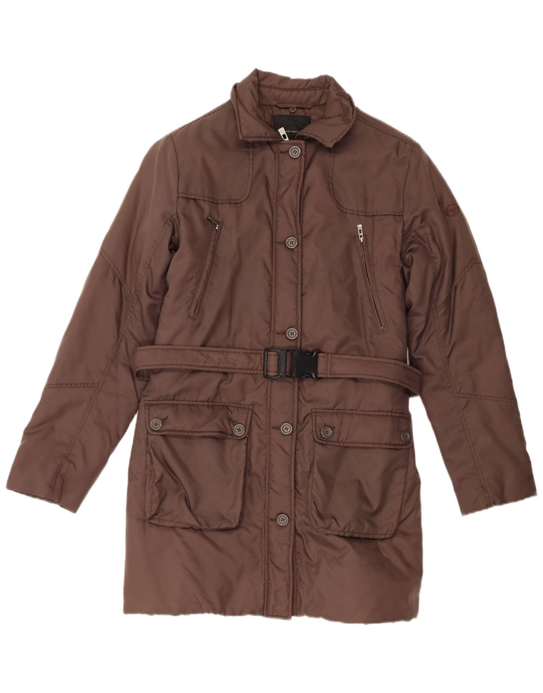 SERGIO TACCHINI Womens Padded Coat UK 14 Medium Brown