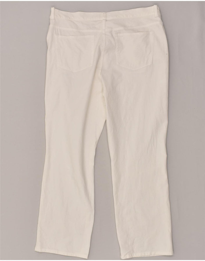 CHAPS Womens Straight Casual Trousers W36 L28 White | Vintage Chaps | Thrift | Second-Hand Chaps | Used Clothing | Messina Hembry 