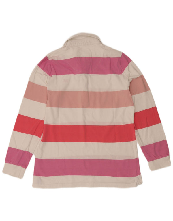 Crew Clothing Womens Rugby Polo Shirt UK 12 Medium Multicoloured Striped