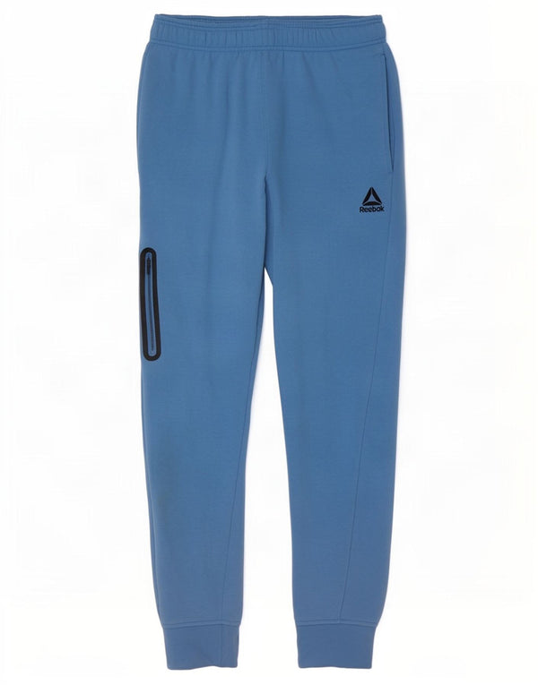 Reebok Mens Cargo Tracksuit Trousers Joggers Small Blue Cotton