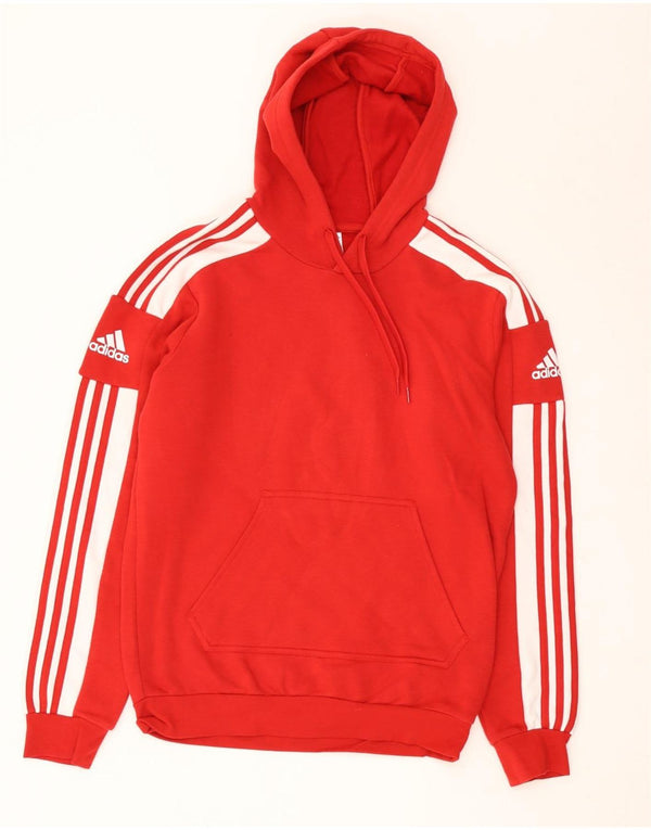 Adidas Mens Hoodie Jumper Small Red Cotton