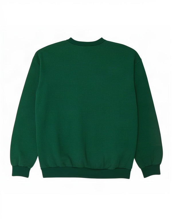 Vintage Mens Graphic Sweatshirt Jumper XL Green Cotton
