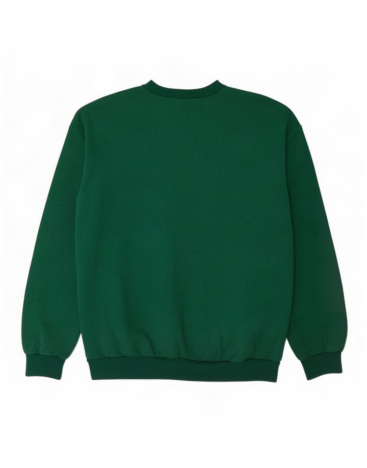 Vintage Mens Graphic Sweatshirt Jumper XL Green Cotton