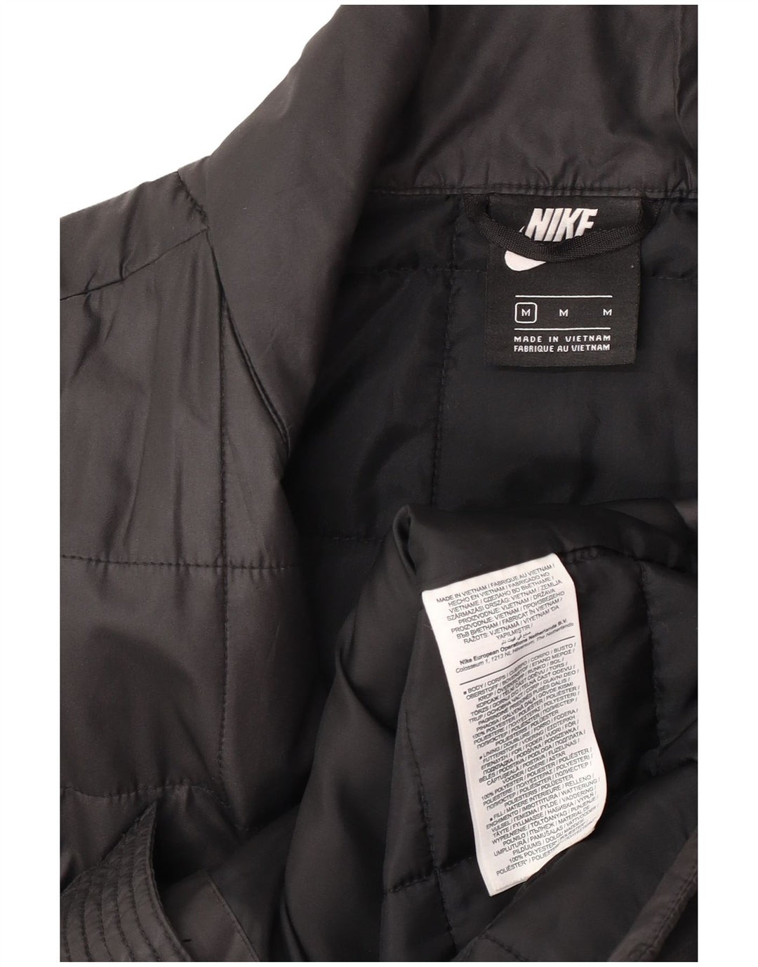 Nike Mens Padded Gilet UK 38 Medium Black Polyester