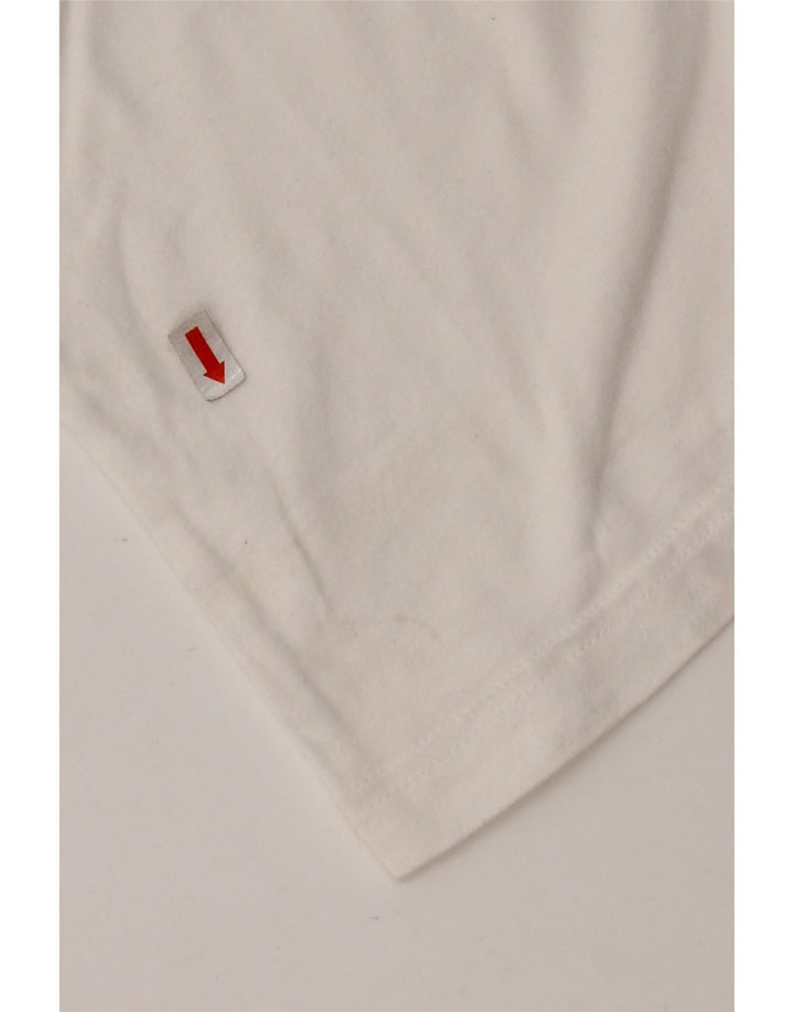 ADIDAS Womens T-Shirt Top UK 8/10 Small White Cotton