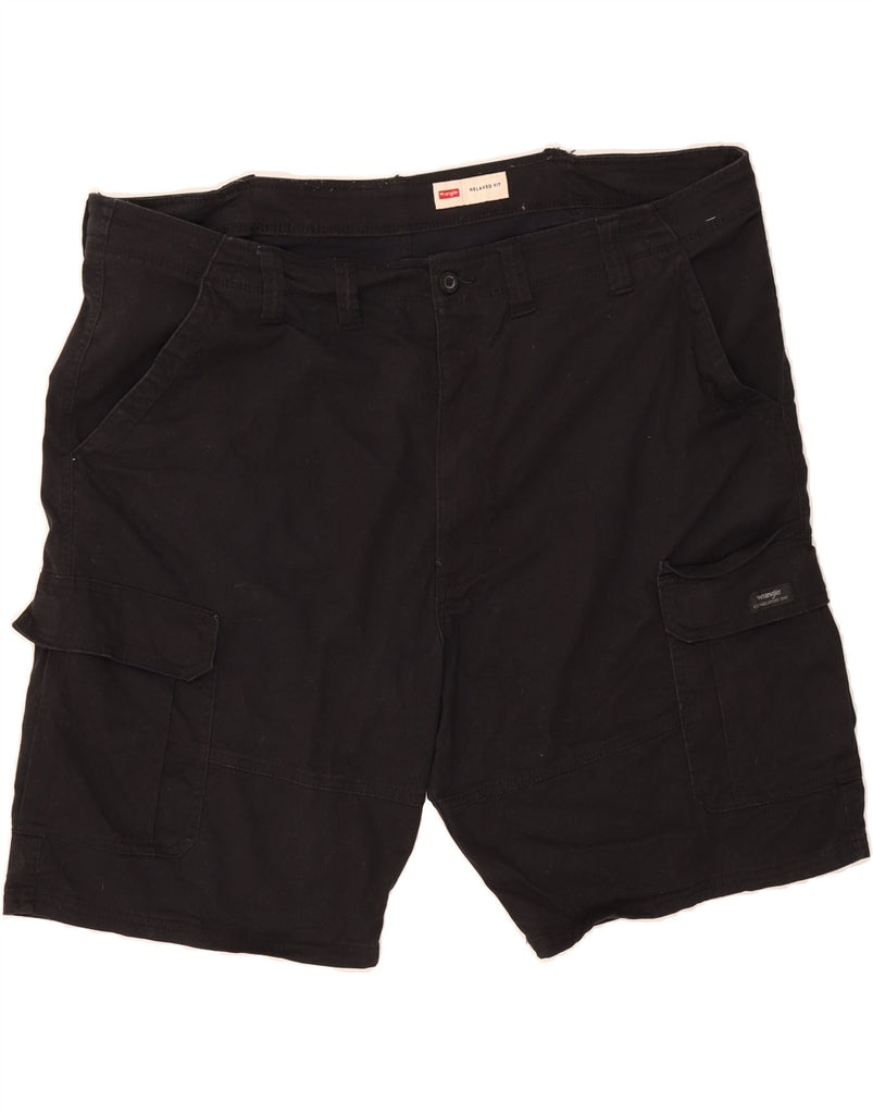 WRANGLER Mens Relaxed Fit Cargo Shorts W44 2XL Black Cotton Vintage Wrangler and Second-Hand Wrangler from Messina Hembry 