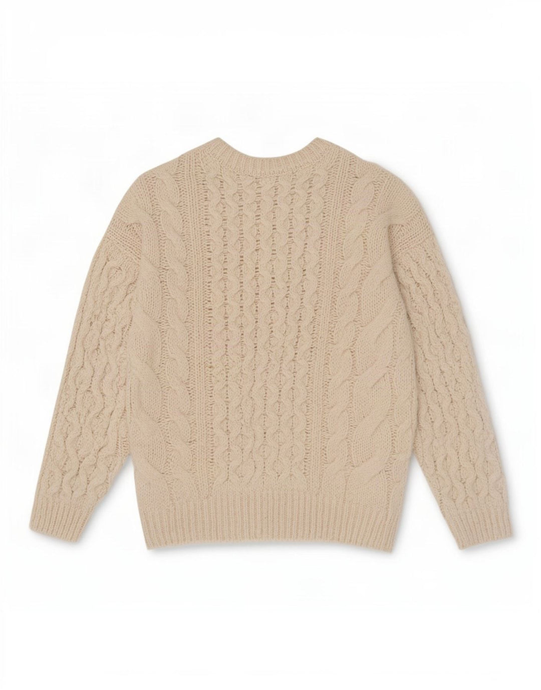 Zara Womens Oversized Crew Neck Jumper Sweater UK 12 Medium Off White